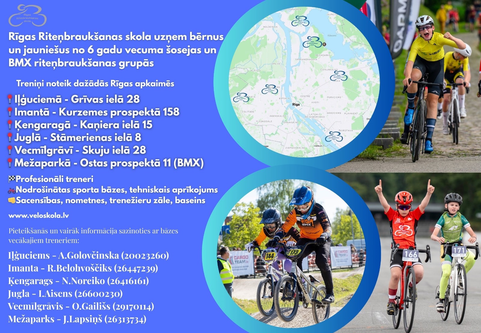 Nāc trenēties riteņbraukšanā!